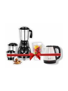 Havok 750 W Black Mixer Grinder With 1500 W Kettle Combo Offer | 4 Jars | Black 750 W Juicer Mixer Gri...