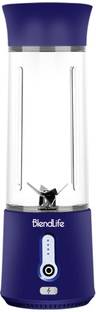 BlendLife Portable Blender For Juices, Shakes,230watt & 4000mah Battery, 500ml Inbuilt Jar 240 W Juicer Mixer Grinder