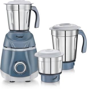 Prestige Atlas Classic 500 W Juicer Mixer Grinder with Flow Breaker Design (3 Jars, White, Grey)