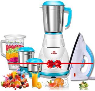 Alibaba Super Combo Starlet with 1000 Watt Dry Iron & 550 W Mixer Grinder