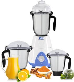 GIGAWATTS Three Stainless Steel Clip Jars with 3 Speed Control 21000 RPM 1000 W Mixer Grinder