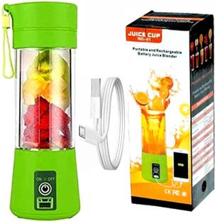 Ziya's Home 6 Blade USB Mini Shaker Grinder Smoothie Maker & Portable Electric Juicer 380ML 350 W Juicer Mixer Grinder