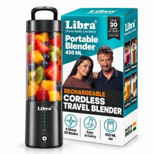 LIBRA Milk Shakes and Crushing Ice, USB Recharbeable 200 W Juicer Mixer Grinder