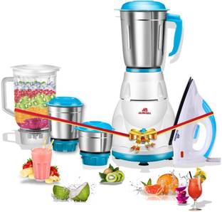 Alibaba Super Combo 750 W Dry Iron (White, Green) & 550 W Mixer Grinder