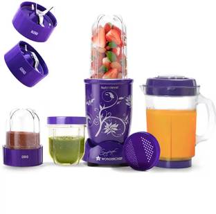 WONDERCHEF Nutri-blend with Jar, Smoothie Maker, Masala Grinder, Chutney Blender 500 W Juicer Mixer Gr...
