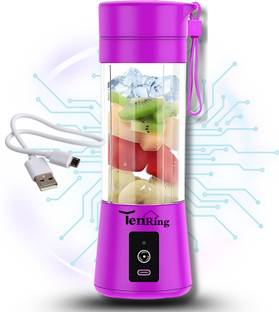 Tenring Multi-Function USB Blender Juicer | Rechargeable Portable Smoothie & Shake Mixer 150 W Mixer B...