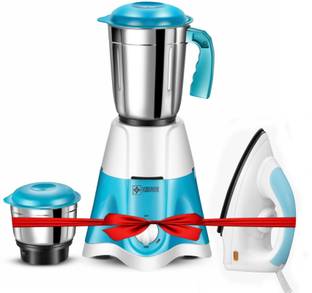 Havok 750 W Mixer Grinder (1100 W Dry Iron Combo | 2 Jars | Blue ) 750 W Juicer Mixer Grinder