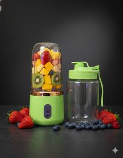 KIVNEX Rechargeable Portable Blender for Smoothie and juices 25 W Juicer Mixer Grinder