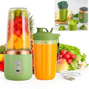 Home Bargains Portable USB Rechargeable Blender Juicer 400ml Mini Smoothie Maker Bottle 40 W Juicer