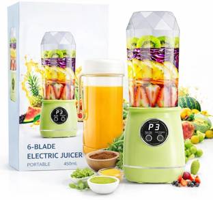 FORMONIX Portable Blender Juicer Mixer for Shakes,Smoothies And Juices ice etc USB-C Port 25 W Juicer ...