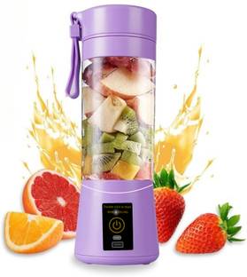 aliqsha Portable Juicer | USB Juicer Blender 380ml | 6Blade Rechargeable Smoothie Maker| 450 W Juicer