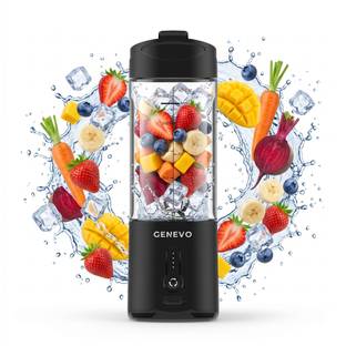 Genevo Portable Blender with Sipper | 530ml | 4000mAh | Juicer Mixer Grinder 230 W Juicer Mixer Grinde...