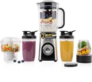 iBELL NUTRICORE 5QPlus Mixer Grinder Juicer,4 Jars with Chopper,2 Speed & Pulse mode, 600 W Juicer Mix...