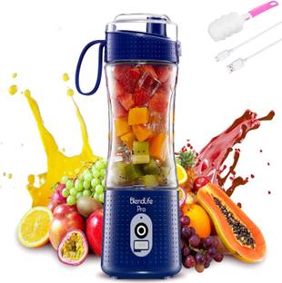 BlendLife Portable Blender 210Watt & 4000MAH for Juices, Shakes, ice etc USB-C Port, 400ml 200 W Juicer Mixer Grinder