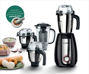 BOSCH MGM8642BIN _ TrueMixx Pro 750 W Mixer Grinder with Stone Pounding Technology (4 Jars, Black)