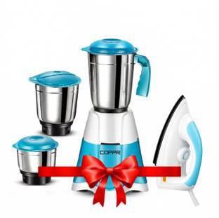 coppr 2 year warranty heavy duty copper motor 750 W Juicer Mixer Grinder + Iron Combo 750 W Juicer