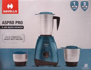HAVELLS ASPRO PRO (3 JAR) 500 W Mixer Grinder