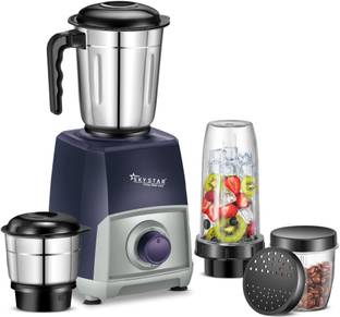 Skystar Powerful Navy Mixer With 4 Jar 750 W Juicer Mixer Grinder