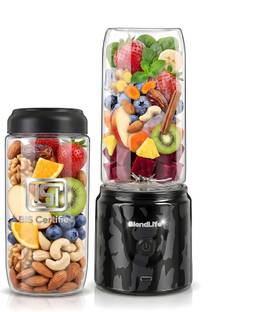 BlendLife Portable Blender Juicer Mixer Grinder 420ml 32-Blade 2000mAh Free Extra Jar 150 W Juicer Mix...