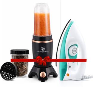 Double Safety Nutri Go Blender Black 500 W Juicer Mixer Grinder