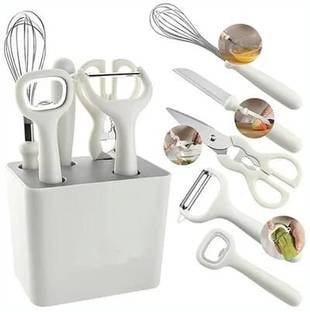ovacado Kitchen Gadgets Set - Knife, Whisk, Bottle Opener, Peeler, Scissor With Stand Kitchen Tool Set