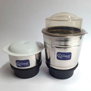 The Quasar Store Combo Chutney Jar Mixer Jar (180ml 600ml) Fit on 2 Lock & 4 Teeth Coupler Mixer Juicer Jar