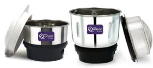 The Quasar Store Combo Mixer Chutney Jar (180ml 400ml) Fit on 2 Lock & 4 Teeth Coupler Mixer Juicer Jar