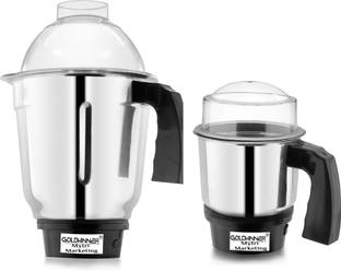 Goldwinner Heavy Liquid Jar and Chutney Jar for Mixer Grinder 350ML, 1000ML Steel with Lid. Mixer Juic...