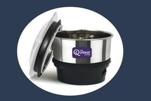The Quasar Store Mini Chutney Jar for Baby Food Processing Fit on 2 Lock & 4 Teeth Coupler Mixer Juicer Jar