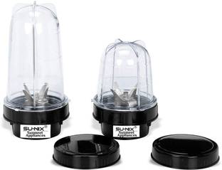 Su-mix Bullet Jar for Mixer Grinder Set of 2 (530 ML,350 ML) ABS Transparent Jar S71 Mixer Juicer Jar