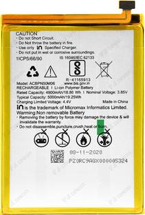 Zewon Mobile Battery For  Micromax in Note 1 E7746 3 Months Warranty*