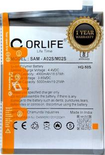 orlife Mobile Battery For  Samsung Galaxy A02, A02s, A025, A025F, A03, A03s, F02s,( 1 Year Replacement Warranty )