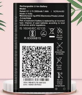 MATSV Mobile Battery For  Jio Phone 2000mAh