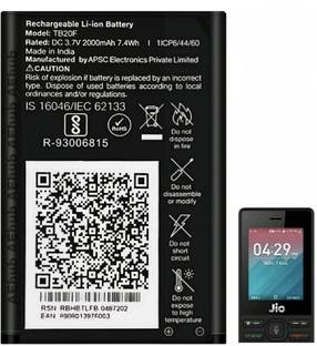 AEHUB Mobile Battery For  Jio LYF Keypad Phone F320B/F220B/F90M/LF2403N/F120B/F61F/F81E/2000mAh