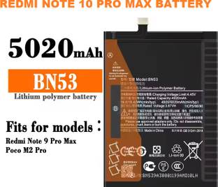 BKN Mobile Battery For  XIAOMI / REDMI / POCO / Mi Redmi Note 10 Pro Max Battery Replacement – 100% Original BN53 5020mAh