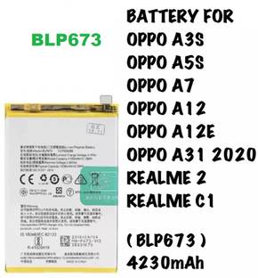 BKN Mobile Battery For  OPPO QC PASSED BLP673 Battery For A3s / A5 / A5s / A7 / A8 / A12 / A12s / A31 / A11K