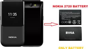 DVJ Mobile Battery For  NOKIA NOKIA 2720 FLIP MOBILE BATTERY (BV6A) 1500 MAH FULL BACK UP