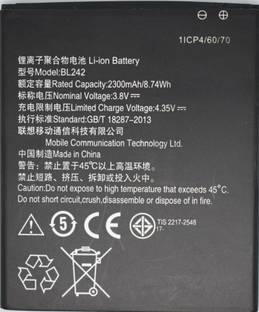 FULL CELL Mobile Battery For  Lenovo A6000 , A6000 Plus (BL242)