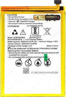 Zewon Mobile Battery For  Micromax in Note 1 E7746 in 1 E6746 in 1 B 1b E6523 E7533 Battery 6 Months Warranty*