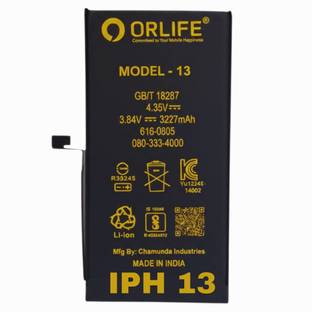 orlife Mobile Battery For  iPhone 13 ( 1 year Replacemant Warranty )