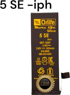orlife Mobile Battery For  iPhone SE A1662 A1723 A1724 (1 Year Replacement warrenty)