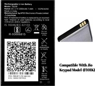 AEV Mobile Battery For  LYF All Jio Keypad Mobile 2000mAh