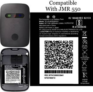 Wokia-Electronics Company Mobile Battery For  JIO FI3/FI4 4G II JMR541 II JMR540 II JMR1140 II JMR550-2600mAh
