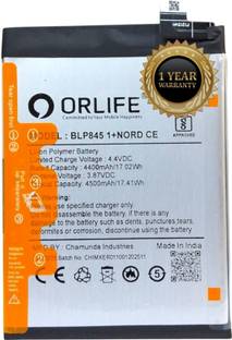 orlife Mobile Battery For  OnePlus Nord CE 5G BLP845 (1 Year Replacement Warranty )