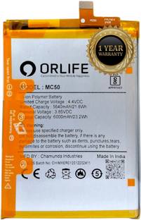 orlife Mobile Battery For  motorola Moto G9 Power XT2091, XT2091-3, G60, G40 Fusion, G9 Power, MC50 ,1 Year Warranty