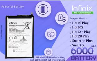 Infinix Mobile Battery For  BL 58BX Infinix Hot 10S/ Hot 10 Play / Smart 4 Plus / Smart 5 /Hot 12 Play / Hot 12 -6000 mAh