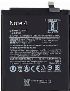 AEHUB Mobile Battery For  Xiaomi Mi Redmi Note 4/ BN43/ 4000mAh