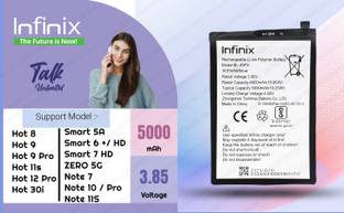 Infinix Mobile Battery For  BL 49FX Infinix Hot 9 /hot 8 / Note 7 / Note 10 / Hot 11s - 5000 mAh