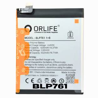 orlife Mobile Battery For  Oneplus 8 | BLP761 ( 1 Year replacemant Warranty )