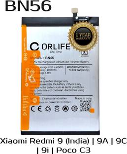 orlife Mobile Battery For  Xiaomi Redmi 9 , 9A , 9C , 9i , Poco C3 BN56-(5000mAh)- (1 Year Replacement Warranty)